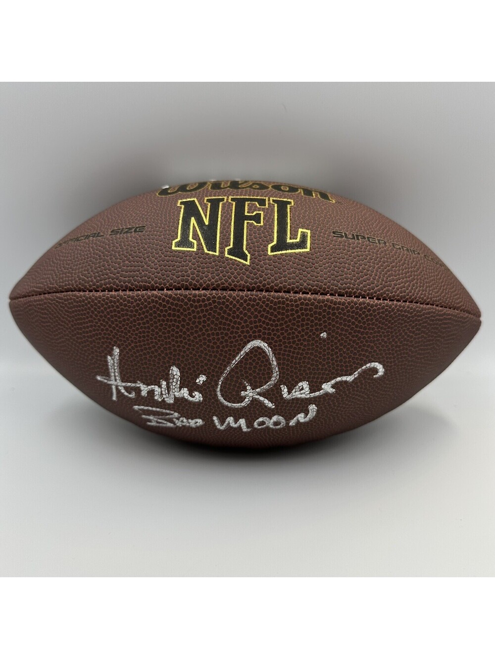 Andre Rison Signed Wilson NFL Football "Bad Moon" Inscription Schwartz Hologram